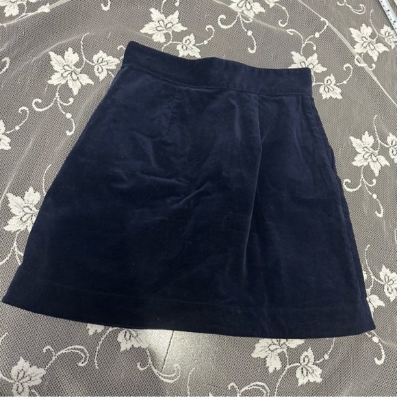 & Other Stories Navy Button Corduroy Mini Skirt Sz 2 - Picture 7 of 7